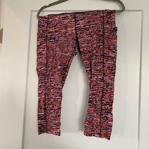 Lululemon colorful cropped leggings size 10